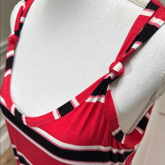 Express Striped Red Maxi Dress Women's Size L - Picture 5 of 9